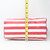 Red And White Striped Beauty Cosmetic Bag