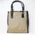 Beige And Black 2 Pcs Tote Bag And Cosmetic Bag