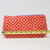 Red And Pink Square Print Cosmetic Bag