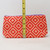 Red And Pink Square Print Cosmetic Bag