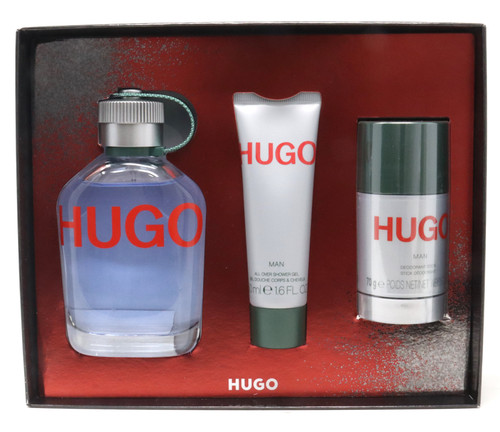 Hugo Boss HUGO Man 3pc Gift Set For Men 125ml EDT + 75ml Deo + 50ml ...