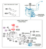 Mahindra UREA (DEF) level sending unit 18711122204 shown as a vertical in‑tank sensor and float assembly that mounts in the DEF tank on mForce105XL and mForce 105 tractors, measuring urea fluid level for the dash gauge and SCR emissions system, superseding earlier part numbers.