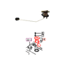 Mahindra 16996642300 fuel / main gauge assembly is the original dash‑mounted electric fuel level gauge used on 10 Series 2810, 3510, and 4110 tractors with old sheet metal, shown as reference number 4 in the ELECTRIC SYSTEM 3 and ELECTRIC SYSTEM 4 chassis diagrams and installed one per tractor to monitor fuel level from the instrument cluster.