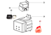 Mahindra 007701734C1 two pole diode assembly for 3540, 3550, 3640 and 3650 tractors, compact two‑terminal diode module integrated into the wiring harness (one on platform tractors, three on cab tractors) to allow one‑direction current flow and protect the electrical system.