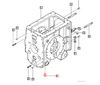 Mahindra 16701015001 magnetic drain plug assembly, steel plug with built‑in magnet and sealing washer that threads into transmission and front axle drain ports on various Mahindra tractors to drain oil and trap fine metal particles.