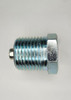 Mahindra 16701015001 magnetic drain plug assembly, steel plug with built‑in magnet and sealing washer that threads into transmission and front axle drain ports on various Mahindra tractors to drain oil and trap fine metal particles.