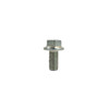 Mahindra 008007986B1 / 000020565E05 flanged hex head bolt, metric M10 x 1.5 x 20 grade 10.9, zinc‑finished hex flange bolt used on various Mahindra tractor models to clamp cylinder head components, hydraulic lines, front axle housings, steering linkages, floor panels, firewall and battery box brackets.