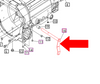 Mahindra 10381011AG0 OEM release shaft is a machined steel shaft that runs through the clutch housing and supports the clutch fork, allowing pedal motion from the external linkage to rotate the fork and move the release bearing against the pressure plate, disengaging the clutch on these compact and small-utility tractors.