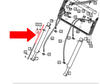 Mahindra 85403000302 OEM bucket guide is a formed guide block/bracket sized 15.9 x 1.6 that keeps bucket hydraulic hoses positioned and protected on the loader arm, reducing hose chafing and kinking while the loader cycles through lift, lower, curl, and dump motions on these TYM loaders