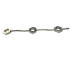 Mahindra 006054254K01 rigid fuel return pipe 30N61 11100 for 1100 Series 1120, 1123 and 1126 HST sub‑compact tractors with MHI engines, narrow metal line connecting injector leak‑off fittings back to the fuel return circuit.
