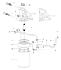 BRACKET FOR OIL FILTER ON 4500|5500|5520|5530|6000|6030|6500|6520|6530|7060|7520|8560 MAHINDRA TRACTOR (006002819C1)