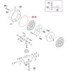 Mahindra left-hand gasket brake housing 005556200R1 and right-hand gasket brake housing 006500241R1 seal the rear disc brake housings on Mahindra C Series, 05 Series and 25 Series tractors; select the correct side from the driver’s seat before ordering.