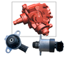 Mahindra CB18 high pressure pump metering unit 006047495D01 for 1500, 1600 MAM, 2500 (2538, 2540, 2545), 3500, 3600, 4500, and 5100 Series tractors, OEM electronic fuel control valve on the common rail high pressure pump.