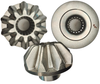Mahindra 10‑tooth front axle bevel gear 17994350040 used in the front gear case/front axle assemblies on 4530, 5545, 6110, 7010, 2565, 2665 and 2670 4WD tractors, drives the front axle through the front gear case.