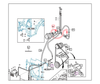 Mahindra Pipe, Suction No. 1 14628302800 A/C suction line for 4510, 5010, 6010 and 6110 cab tractors, connects the evaporator/heater & air‑con assembly back to the compressor in the cab HVAC system.