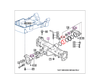 Mahindra front axle housing bushing 16704362221, 75x80x30 steel/bronze bush used in the front axle housing to support the pivot on 10, 2500 and 2600 Series 4WD tractors such as 2310, 2810, 3510, 4010, 4510, 5010, 6010, 2538, 2555, 2638, 2645, 2655 and 2660.