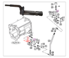 Mahindra 4WD change lever shift arm 15602652202 for 3510, 4110 (old and new sheet metal, including 4110 T4) and 4510 cab tractors, OEM arm comp for 4WD engagement linkage.