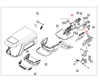 Mahindra hood gas spring assembly E007545486C91, OEM gas strut that supports and lifts the hood on 6065 and 6075 2WD/4WD cab and ROPS tractors.