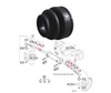 Mahindra steering and front axle dust cover 15264074341, small rubber boot used at front gear case and power steering cylinder joints on 10 Series and 2500 Series tractors.