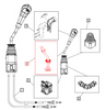 Mahindra loader joystick lever kit KMW14083107 is a genuine OEM lever kit for the KMW loader joystick used on Mahindra 5145 and 5155 tractors with the 5155L KMW loader. This lever kit services the joystick handle and linkage at the loader valve so you can repair loose, bent or broken joystick levers and restore precise control of loader lift and bucket functions without buying a full joystick assembly.