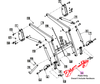 Mahindra skid steer quick attach coupler plate ANSB1000B2000J replaces ANSB1000B-200H for Ansung loaders on 4025, 4525, 4540 and 4550 tractors