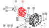 Mahindra hydrostatic unit LDU24 006522669N91 is the factory HST assembly used in the transmission group on 2100 Series 2123 HST Compact OS and 2126 HST Compact OS and Cab (KN35 and KN53) tractors, combining a variable‑displacement axial piston pump and fixed motor in a single U‑style housing. This compact LDU24 hydrostatic transmission provides closed‑circuit, pedal‑controlled forward and reverse with infinite ground speeds in three ranges, delivering quiet, efficient drive and precise control for loader, mowing and utility work on Mahindra compact tractors.