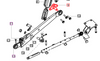 Mahindra fabricated lower link pin E007200396D11 is used in the three‑point linkage groups on 60 Series 7060 4WD T3 (platform and cab) and 8560 2WD/4WD T3 (platform and cab) tractors, 20 Series 7520 2WD and 4WD, mPower 75 and mPower 75P 4WD T4, mPower 85 and mPower 85P 4WD T4, and 8000 Series 8090 and 8100 cab tractors to secure the lower lift arms to the tractor’s 3‑point hitch mounting brackets. This heavy‑duty fabricated hitch pin carries draft and lift loads from implements into the tractor’s rear housing and stabilizers, forming a critical connection point in Mahindra’s Category II and heavy‑duty 3‑point systems.