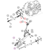Mahindra 3-point hitch lift arm pin 007212656U1 for mPower 75/85 and 6000, 7000, 8000 Series tractors, shown as heavy lift arm pivot pin used in rear three point linkage and global hydraulics assemblies from Bill’s Tractor Parts.
