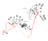Mahindra hand throttle accelerator wire 19027583000 for 1600 Series 1635 HST OS/cab and gear/refresh models, shown as engine control cable used between the hand throttle lever and injection pump from Bill’s Tractor Parts.
