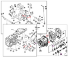 Mahindra transmission control bushing 07972020100, shown as a cylindrical sleeve bushing that presses into brackets or housings to guide transmission control rods and levers on Mahindra compact tractors.