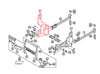 Mahindra / TYM mounting frame comp RH 85811002000GB for 2545CL, 2638L/CL, and 2645 cabin loaders, shown as a heavy right‑hand steel loader subframe that attaches along the tractor chassis to carry the front‑end loader mounting pins and cross bar.