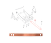Mahindra swinging drawbar E007900036C1, a straight steel drawbar used with the swinging drawbar attachment on Mahindra 4500, 4530, 5500, 5545, 6000 and 6500 tractors to provide an adjustable, pivoting hitch point for towed implements.