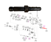 Mahindra PTO output shaft 006514708D1, a dual‑speed 540/1000 IDBH rear PTO shaft for mPower 85/85P and 8000 Series 8090/8100 cab tractors, carrying the splined PTO output from the reversible/two‑speed PTO assembly.