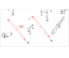 Mahindra lower link assembly 005557187R91 / E005557187R91, an improved longer 3‑point hitch lower arm for 3505, C4005 and E350 tractors that enhances implement reach and clearance.