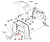 Mahindra bonnet spring 35207183000, a small coil spring used in the hood/bonnet latch and hinge mechanism on various compact Mahindra tractor models.