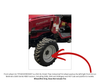 Mahindra front wheel rim TIT042103500407, a 15x7JA 6‑bolt steel front wheel designed for 28x8.50‑15 Titan Industrial R‑4 tires on 1500‑series 4WD tractors.