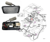 Mahindra cab dome light 16997024500, a compact rectangular interior roof lamp assembly used to illuminate the cab on various Mahindra tractor and eMax steel‑cab models.