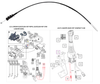 Mahindra loader control cable 59030310ALO L 1000mm Type F for joystick and hydraulic control on L11 loaders (1120/1126 HST ROPS/CAB), 1626L loader fast pick kit, and L21 E‑loader (2126 HST compact cab) factory kit.
