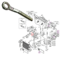 Mahindra heater and air‑conditioning tension bolt 14627300120 for cab tractors; fits 10 Series 4510, 5010, 6010, 6110, 7010 and mForce 100 Premium/Standard Cabin heater & air‑con assemblies.