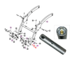 Mahindra / TYM loader pivot pin assembly 25x112 86002003503 for boom and post connections; fits eMax 22/25 Steel loaders and TYM ML23L/ML25‑S loaders on eMax20S, eMax L22/L25 Gear/HST and HST cab tractors.