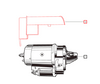 Mahindra starter motor guard shield 005556674R2 for protecting starter motors and wiring; fits 2545, 2638, 2645, 2660, 2670 and many 05/00/20/25/30/60/5100/5500/6000/9000, C Series and mPower 75/85 tractors in starter motor, alternator and electrical harness assemblies.
