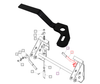 Mahindra loader quick attach handle / lever right hand RH ANSB0945A-111B for skid‑steer quick attach couplers; fits Ansung AML333/AML334 loaders and 4540‑4Loader and 4550‑2/4550‑4 loaders on Mahindra 4025, 4525, 4540 and 4550 tractors.