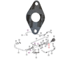 Mahindra EGR mixing body to intake elbow gasket 006015742D1 for Tier‑4 EGR systems; fits 1533/1538, 1640, 2538/2540/2545, 2638/2645, 3540/3550, 3640/3650, 4540/4550 and 5545 tractors, sealing the connection between the EGR mixing body and intake elbow.