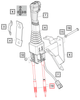 Mahindra 900 mm loader joystick control cable 59030309ALO for L21 loader on 2123/2126 HST and 1635L/1640L Refresh loaders – OEM loader control cable from Bill’s Tractor & Equipment