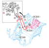 Mahindra position/draft control cable assembly 19157092401 for “Position & Draft Lever” group on mForce 100S, 105S and 105XL‑S cab tractors – OEM 3‑point hitch lever cable from Bill’s Tractor & Equipment