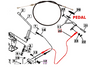 Mahindra foot accelerator cable 19670219000 for 2015 2615 2216 2816 gear tractor engine control linkage