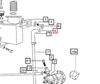 Mahindra worm type reservoir to pump pipe and hose clamp 005552915R91 used on power steering pipes, lube oil filter and cooler lines, valve housing cover and exhaust or EGR piping on multiple Mahindra tractor series.