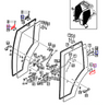 Mahindra hinge comp upper RH / lower LH 14527052400 is a genuine OEM cab door hinge used as the upper hinge on the right‑hand door and the lower hinge on the left‑hand door on many Mahindra cabin tractors, including 2500 Series 2538 HST Cabin T4, 2545 Gear Cabin T4, 2555 Gear and HST Cabin T4 and 2565 Gear Cabin T4; 2600 Series 2638 HST Cab, 2645 Gear Cab, 2655 Gear and HST Cabin, 2660 HST and PST Cabin, 2665 Gear Cabin and 2670 PST Cabin; and 10 Series 5010 Gear and HST Cabin, 6010 HST Cabin and 6110 Gear Cabin. Replacing a worn, rusted or bent hinge with this OEM part helps correct sagging doors, restores smooth opening and closing, and improves cab sealing against dust, noise and weather.