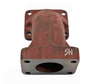 Mahindra exhaust elbow extension 006001741B2 / 006001741B1, a curved steel manifold extension for updraft exhaust systems on 3325 2WD T2 and E350 tractors.