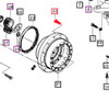 Mahindra front wheel lug bolt stud 006506179C1 for 4WD front axle hub reduction and Titan wheel/tire assemblies on Mahindra 30, 60, 20, 5500, 8000, mPower 75, and mPower 85 Series tractor models.
